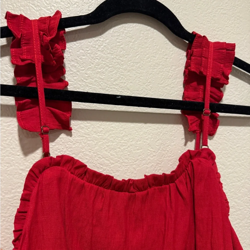 NWT! Hayden Red Ruffled Top - Picture 11 of 12
